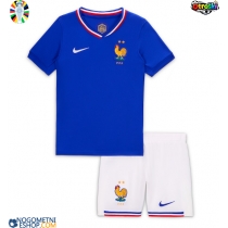 Otroški Nogometni dresi Francija Domači EP 2024 Kratek Rokav (+ Kratke hlače)